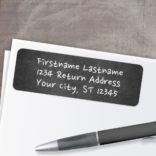 Chalkboard with Whimsical Type Return Address