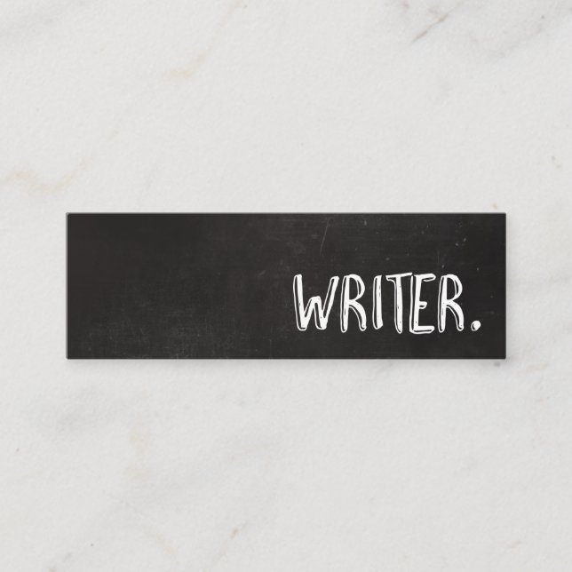 Chalkboard Writer Mini Business Card (Front)