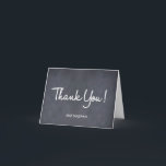 Chalkboard Writing Thank You Card<br><div class="desc">Personalize this modern thank you card and get ready to send your  note in style. Design © berryberrysweet.com</div>
