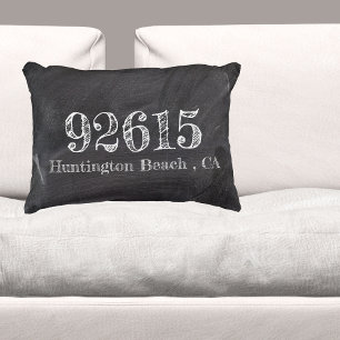 Chalkboard Zip Code Accent Pillow