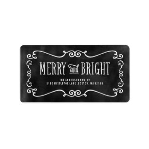 Chalked Up   Holiday Address Labels