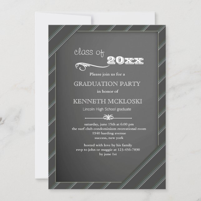 Chalked Year Graduation Invitation (Front)
