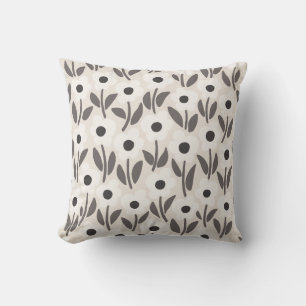 Chalkflower Garden Calm Neutral Throw Pillow