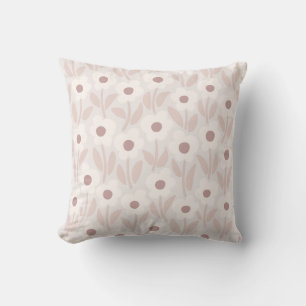 Chalkflower Garden Soft Romantic Pink Throw Pillow