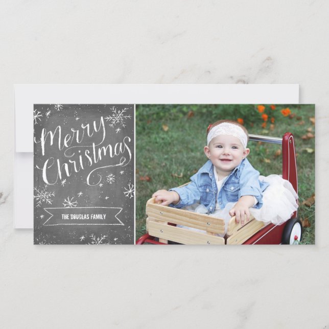 Chalky Hand Drawn Christmas Holiday Card (Front)