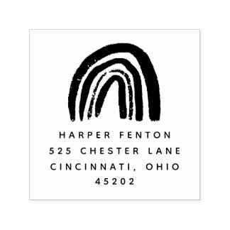 Chalky Rainbow Self Inking Return Address Stamp