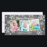 Chalky Snowfall 3 Photo Christmas Holiday Card<br><div class="desc"></div>