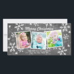 Chalky Snowfall 3 Photo Christmas Holiday Card<br><div class="desc"></div>