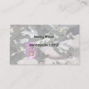 Challa Cactus in bloom Business Card