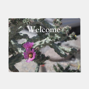 Challa Cactus in bloom Doormat