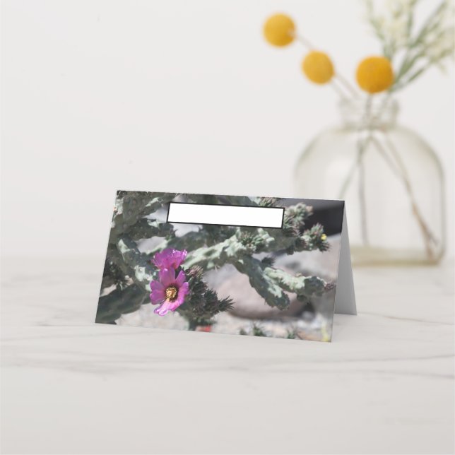 Challa Cactus in bloom  Place Card (Front)