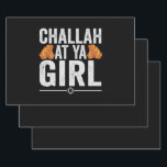 Challah at Ya boy Funny Jewish Hanukkah Holiday Wrapping Paper Sheet<br><div class="desc">chanukah, menorah, hanukkah, dreidel, jewish, judaism, holiday, religion, christmas, </div>