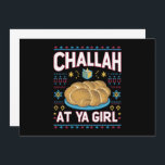 Challah At Ya Girl Funny Hanukkah Food Chanukah Invitation<br><div class="desc">Challah At Ya Girl Funny Hanukkah Food Chanukah</div>