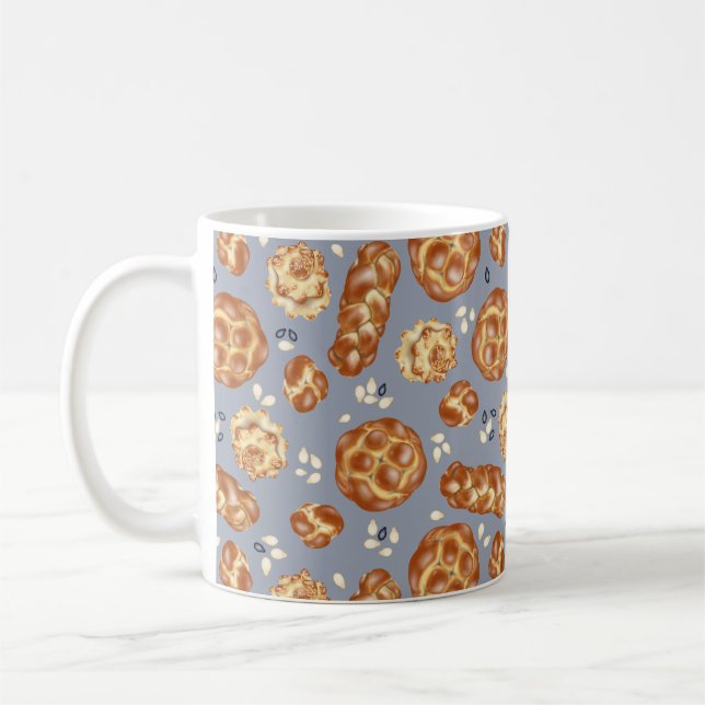 Challah - Blue Coffee Mug (Left)