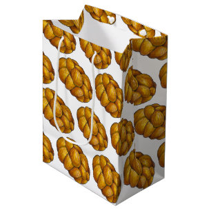 Challah Braided Jewish Bakery Bread Loaf Hanukkah Medium Gift Bag