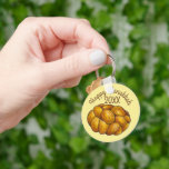 Challah Bread Happy Hanukkah Chanukah Holiday Keychain<br><div class="desc">Keychain features an original marker illustration of a delicious loaf of challah bread. Perfect for Hanukkah holiday celebrations! This design is also available on other products. Lots of additional food prints are also available from this shop. Don't see what you're looking for? Need help with customization? Contact Rebecca to have...</div>