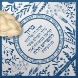 Challah Dough Cover. Floral Quirky Blues Cotton Napkin<br><div class="desc">New Florals- in Today's Colours. Shown in Classic Blue on White *** IMPORTANT*** BEFORE PLACING A LARGER ORDER (20 OR MORE PIECES) PLEASE EMAIL: BestDressedBread@gmail.com . WE WILL TELL YOU HOW TO SAVE $ ON YOUR PURCHASE! *** Baking enthusiasts: Express yourself & show off your personal style while giving back...</div>