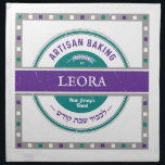 Challah Dough Cover.Rustic-Teal-Purple Napkin<br><div class="desc">Baking enthusiasts: Express yourself & show off your personal style while giving back to those in need! Our 100% cotton dough covers are both functional and beautifully designed to cover your rising dough. They come in traditional, classic, and modern styles. Many of our covers can also be personalized, perfect for...</div>
