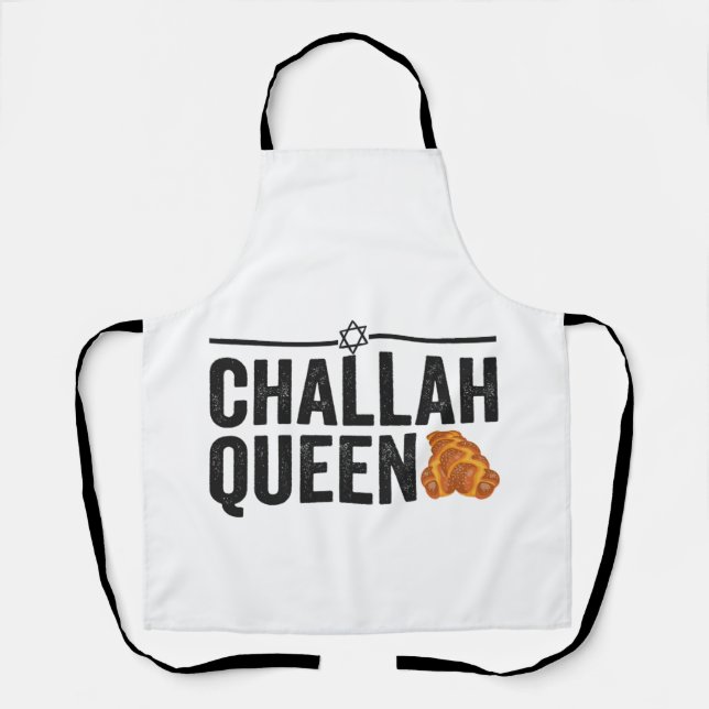 Challah Queen Funny Hanukkah Jewish Holiday Gift Apron (Front)