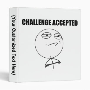 Challenge Accepted Rage Face Comic Meme Binder