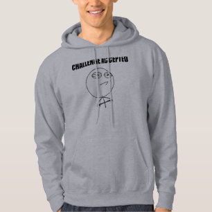 Challenge Accepted Rage Face Comic Meme Hoodie