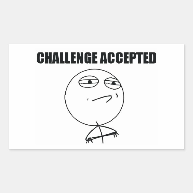 Challenge Accepted Sticker (Front)