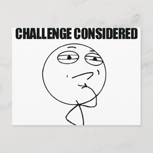 Challenge Considered Postcard (Front)