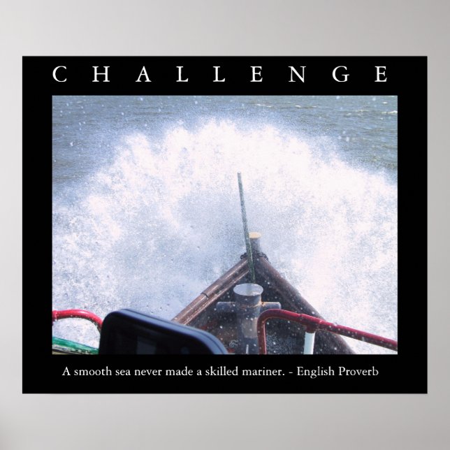CHALLENGE - Poster motivationnel en BATEAU avec de (Devant)