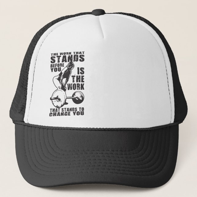 CHALLENGE - Women's Workout Motivational Trucker Hat (Front)