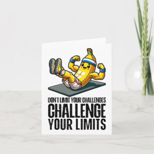 Challenge Your Limits Bodybuilder Abdominal Muscle Card