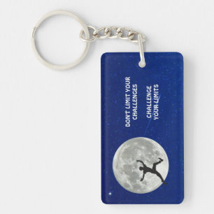 Challenge your limits motivational quote keychain