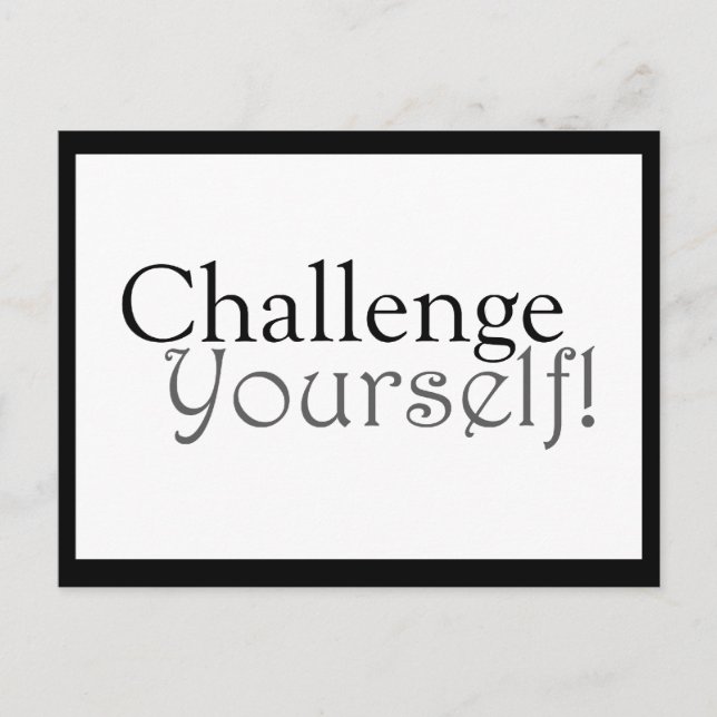 Challenge Yourself! -  Motivational Postcard (Front)