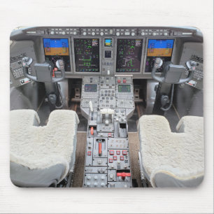 Challenger 300 Instrument Panel Cockpit Mouse Pad