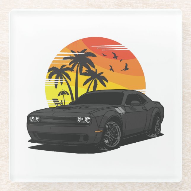 Challenger Glass Coaster (Front)
