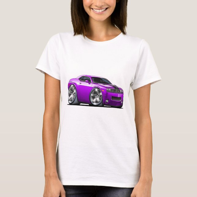 Challenger Purple Car T-Shirt (Front)
