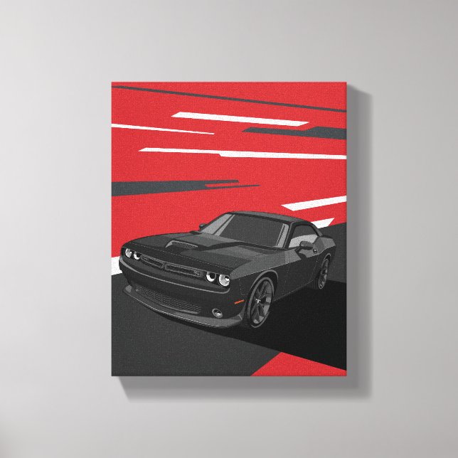 Challenger RT black Canvas Print (Front)