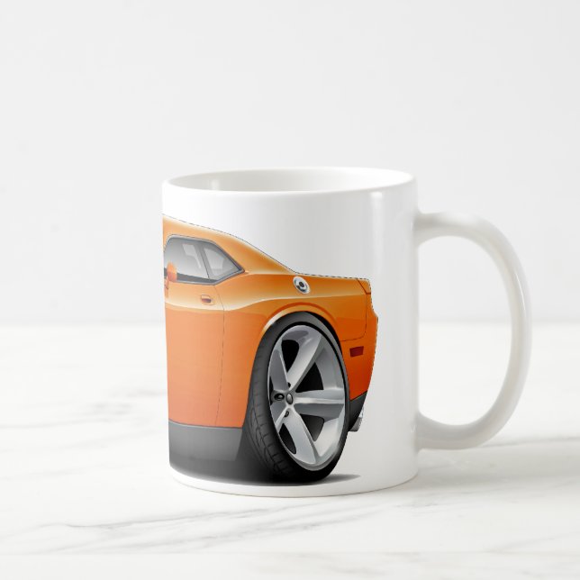 Challenger SRT8 Orange-Black Car Coffee Mug (Right)