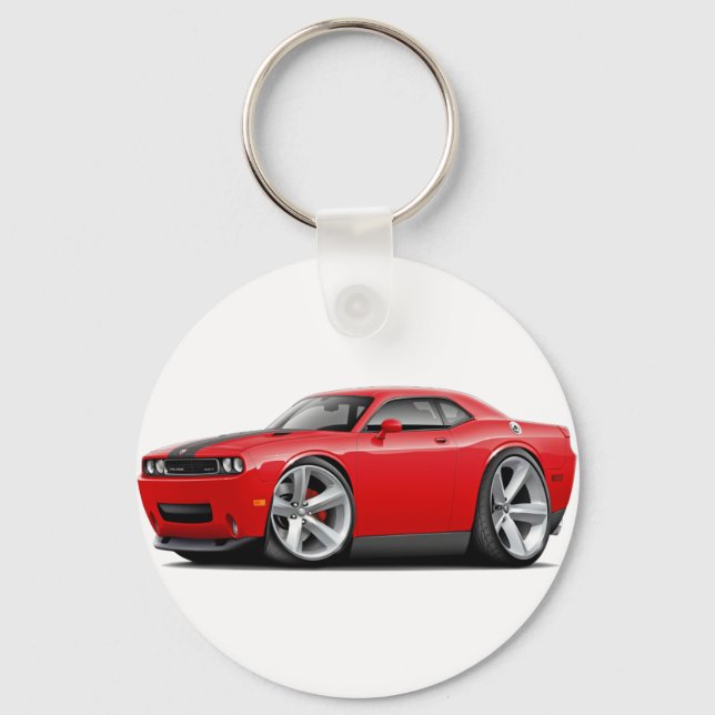 Challenger SRT8 Red-Black Car Keychain (Front)