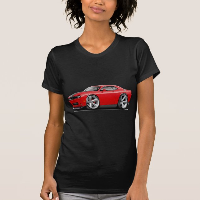 Challenger SRT8 Red-Black Car T-Shirt (Front)