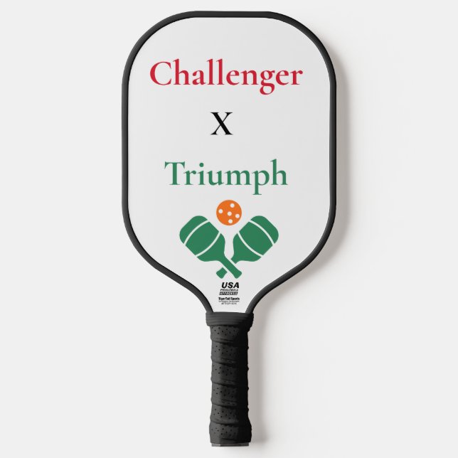 Challenger X Triumph Minimalist Pickleball Paddle (Front)