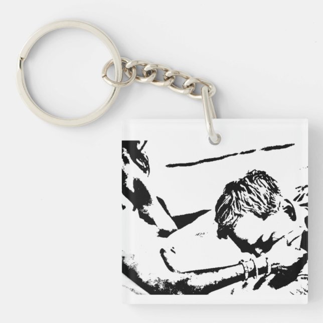 Challengers Art and Tashi Clear (Mid) Keychain (Front)