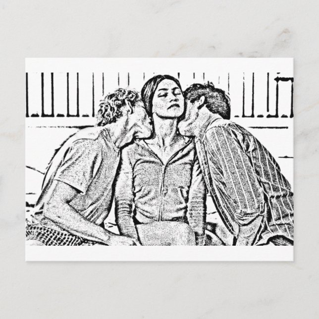 Challengers Art, Tashi, and Patrick S Back (Mid) Postcard (Front)