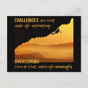 "CHALLENGES" postcard