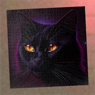 Challenging Black Cat  Jigsaw Puzzle