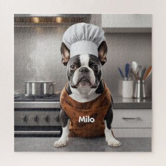 Challenging Boston Terrier Personalized Jigsaw Puzzle