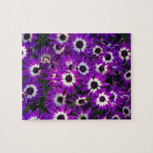 Challenging Bright Purple Flower Photo Floral Jigsaw Puzzle