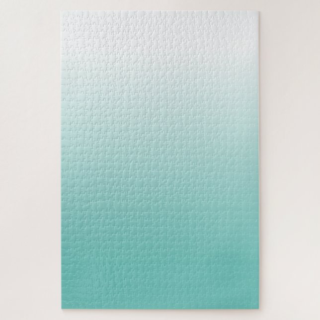Challenging Teal Gradient Ombre Jigsaw Puzzle (Vertical)