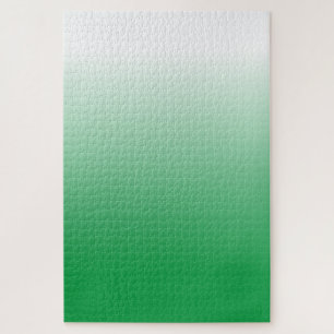Challenging White to Green (or diy) Gradient Jigsaw Puzzle