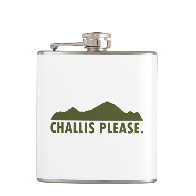 Challis Idaho Please Hip Flask (Front)