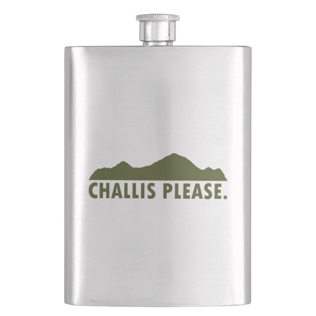 Challis Idaho Please Hip Flask (Front)
